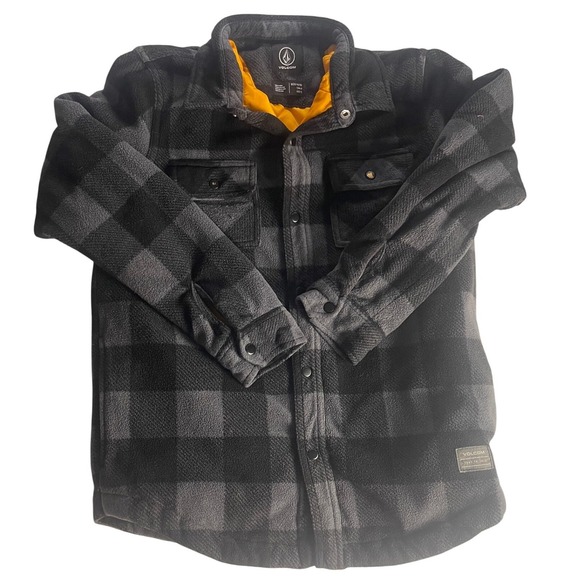 Volcom Other - Volcom Plaid Flannel Jacket Boys 10Y Quilted‎ Lined Skate Streetwear Grunge Read